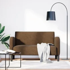vidaXL Canapé causeuse marron 110 cm similicuir