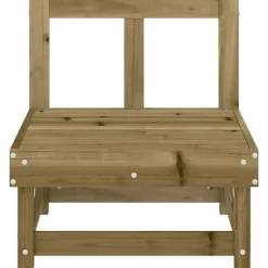 vidaXL Canapé central de jardin bois de pin imprégné