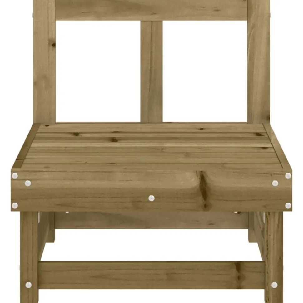 vidaXL Canapé central de jardin bois de pin imprégné