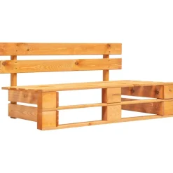 vidaXL Canapé central palette de jardin marron miel bois pin imprégné