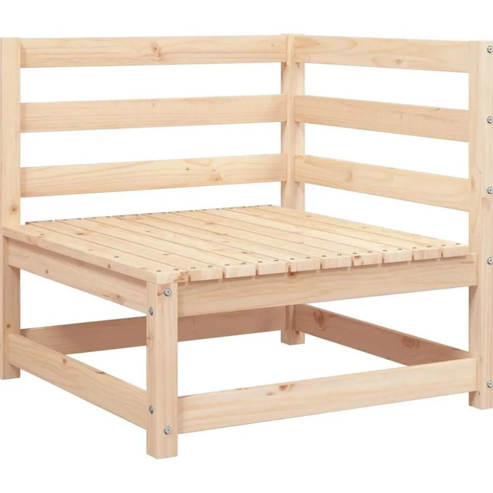 vidaXL Canapé d'angle de jardin 70x70x67 cm bois de pin massif