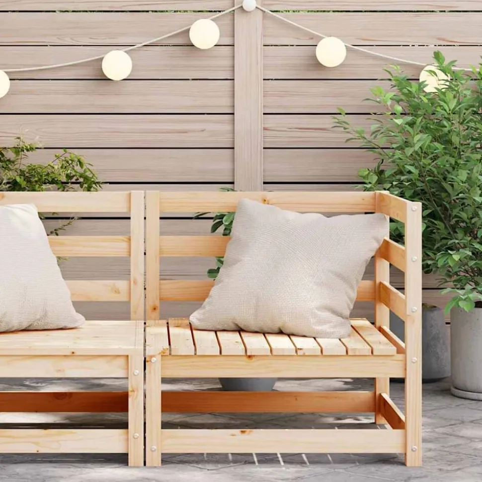 vidaXL Canapé d'angle de jardin 70x70x67 cm bois de pin massif