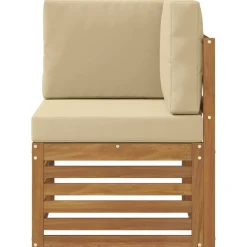 vidaXL Canapé d'angle extérieur Bois d'Acacia Massif Naturel