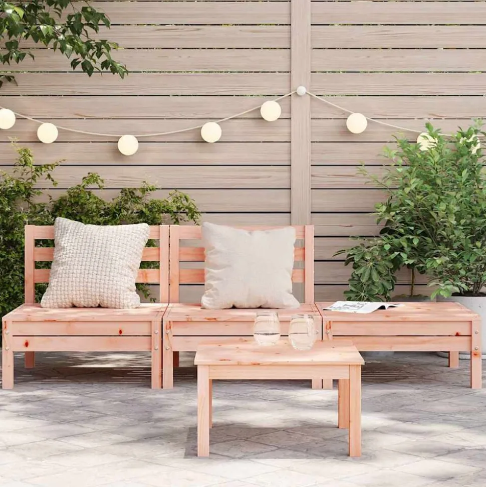 vidaXL Canapé de jardin 3 places bois massif de douglas
