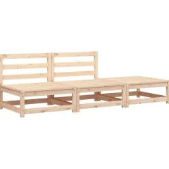vidaXL Canapé de jardin sans accoudoirs repose-pieds bois pin massif