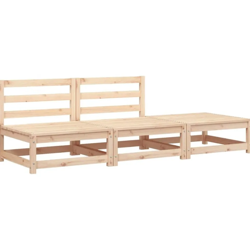 vidaXL Canapé de jardin sans accoudoirs repose-pieds bois pin massif