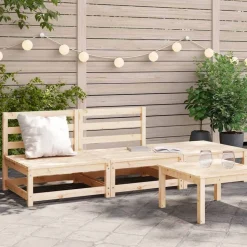 vidaXL Canapé de jardin sans accoudoirs repose-pieds bois pin massif