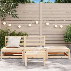 vidaXL Canapé de jardin sans accoudoirs repose-pieds bois pin massif