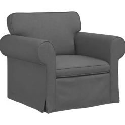 vidaXL Canapé Gris foncé 95 x 82 x 80 cm tissu
