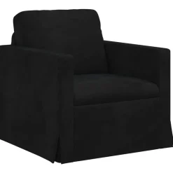 vidaXL Canapé Noir 78 x 78 x 80 cm Velours