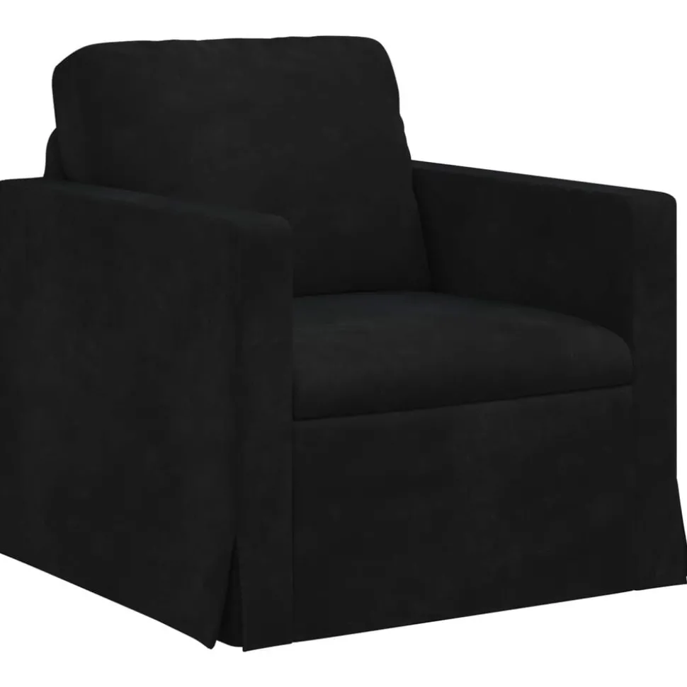 vidaXL Canapé Noir 78 x 78 x 80 cm Velours