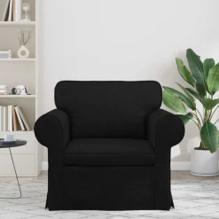 vidaXL Canapé Noir 95 x 82 x 80 cm tissu