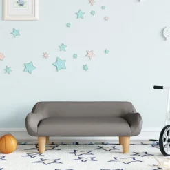 vidaXL Canapé pour enfants taupe 70x40x24 cm tissu