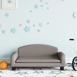vidaXL Canapé pour enfants taupe 70x45x30 cm tissu