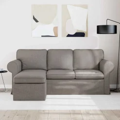 vidaXL Canapé Taupe 215 x 138 x 80 cm tissu
