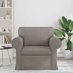 vidaXL Canapé Taupe 95 x 82 x 80 cm tissu