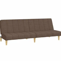 vidaXL Canapé-lit à 2 places taupe tissu