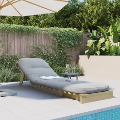 vidaXL Canapé-lit futon avec matelas 60x206x11 cm bois de pin imprégné