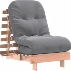 vidaXL Canapé-lit futon avec matelas 60x206x11 cm bois massif douglas