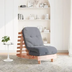 vidaXL Canapé-lit futon avec matelas 60x206x11 cm bois massif douglas