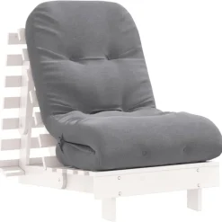 vidaXL Canapé-lit futon avec matelas 60x206x11 cm bois massif de pin