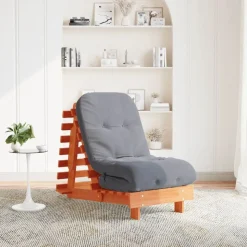 vidaXL Canapé-lit futon avec matelas 60x206x11 cm bois massif de pin