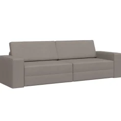 vidaXL Canapé-Lit Taupe 245 x 78 x 77 cm tissu