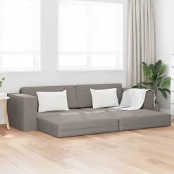 vidaXL Canapé-Lit Taupe 245 x 78 x 77 cm tissu