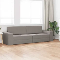 vidaXL Canapé-Lit Taupe 245 x 78 x 77 cm tissu