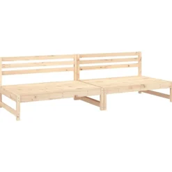 vidaXL Canapés centraux de jardin 2 pcs 120x80 cm bois de pin massif