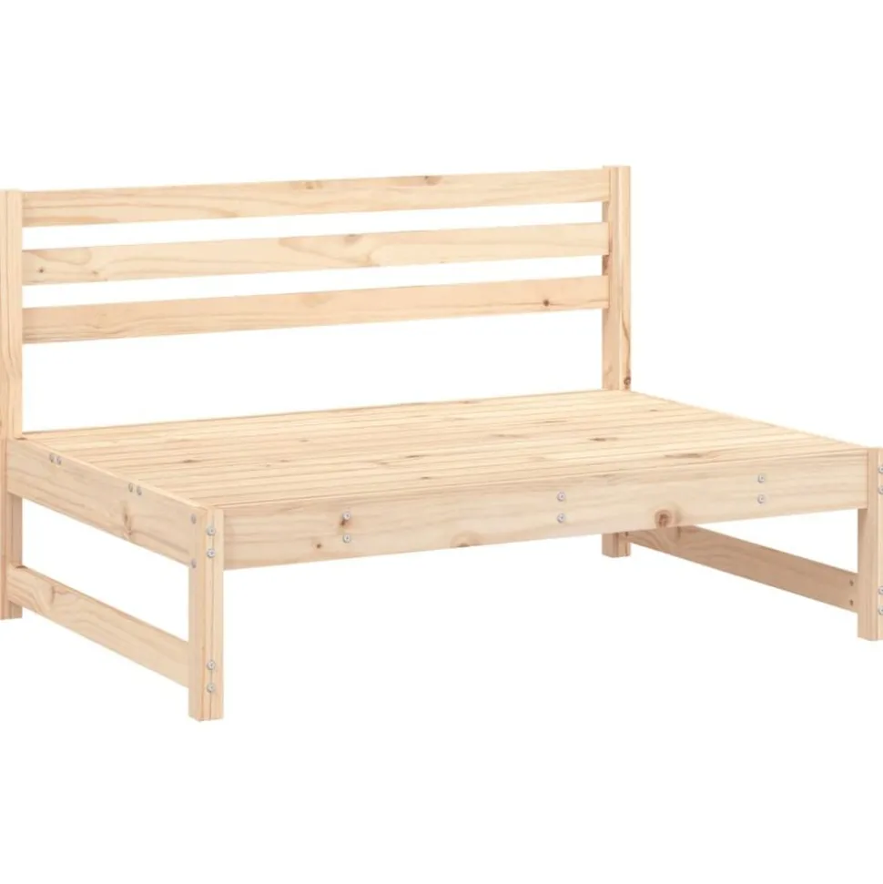 vidaXL Canapés centraux de jardin 2 pcs 120x80 cm bois de pin massif