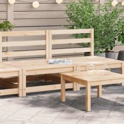 vidaXL Canapés de jardin sans accoudoirs 2 pcs blanc bois pin massif