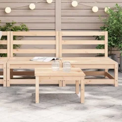 vidaXL Canapés de jardin sans accoudoirs 2 pcs blanc bois pin massif