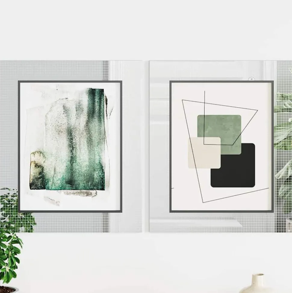 vidaXL Carreau de miroir mosaïque 3 pcs Argenté 30 x 30 cm Verre