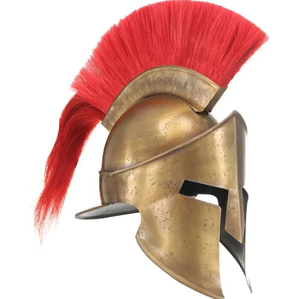 vidaXL Casque de guerrier grec antique pour GN Laiton Acier