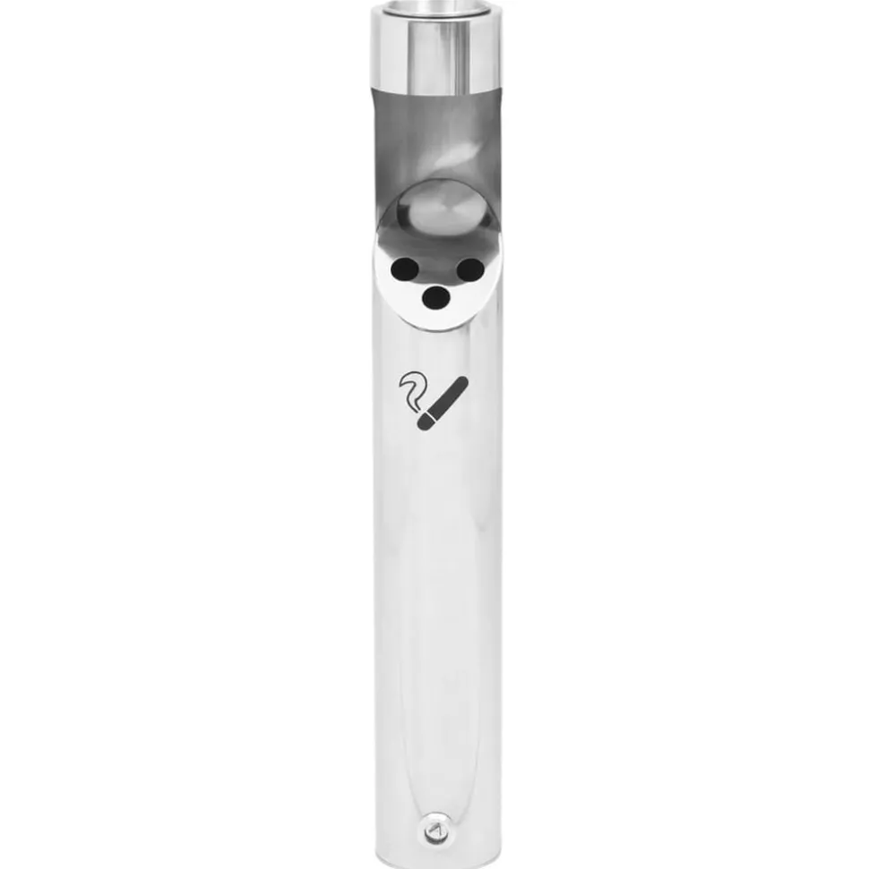 vidaXL Cendrier à fixation murale Acier inoxydable