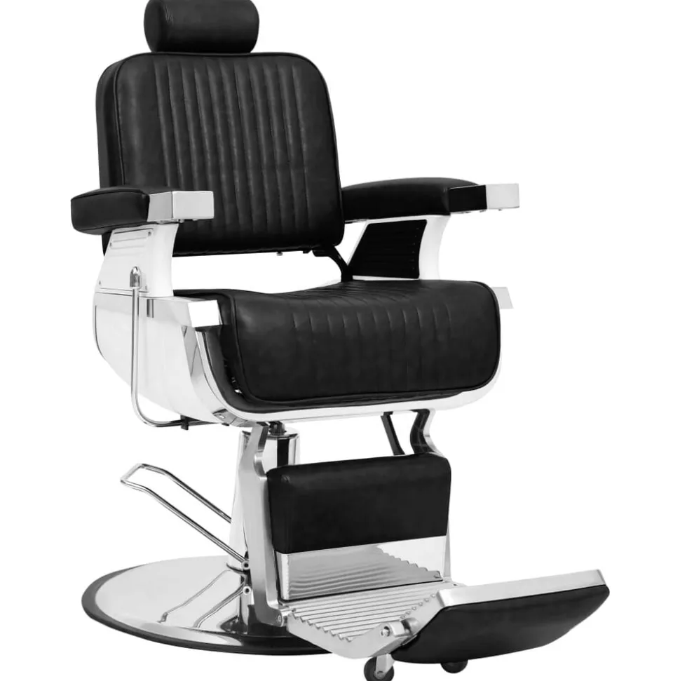 vidaXL Chaise de barbier Noir 68x69x116 cm Similicuir