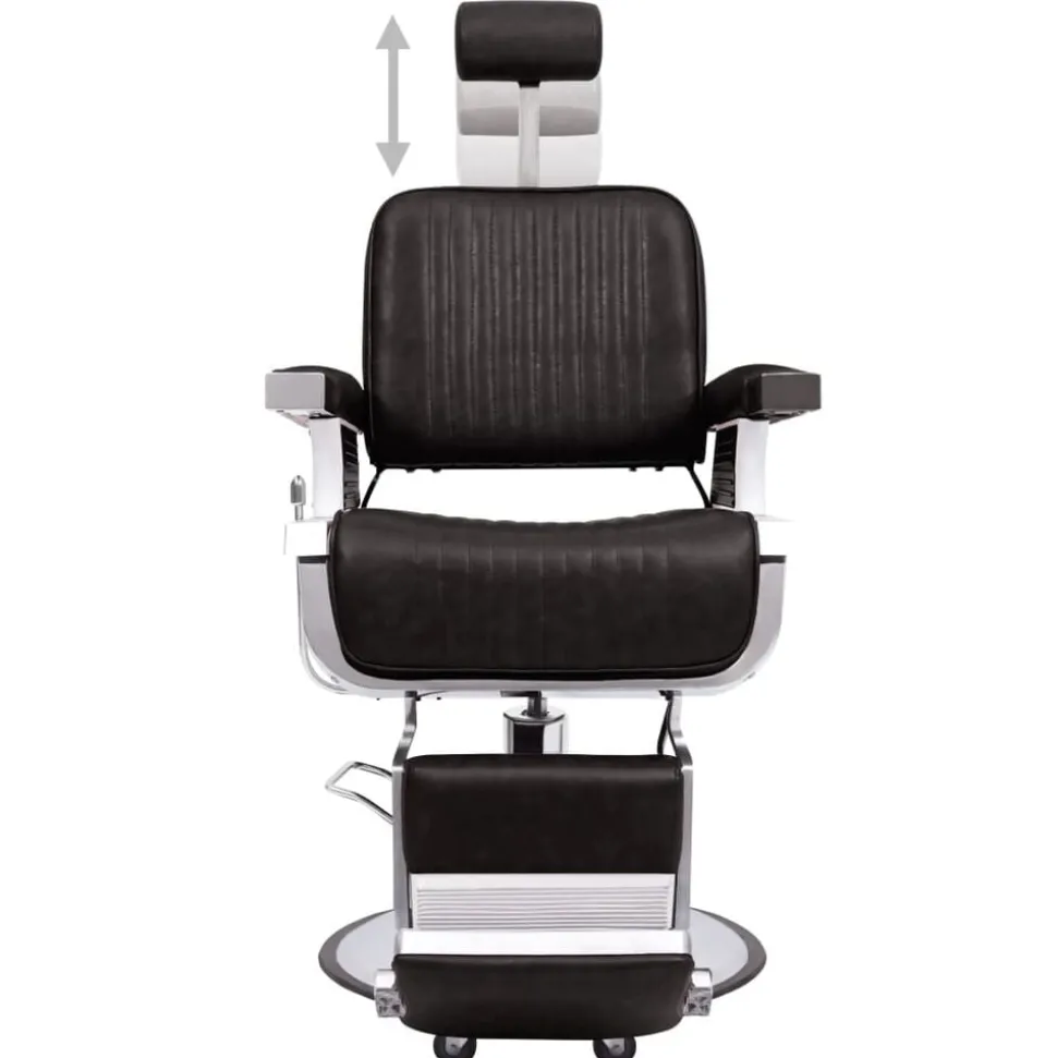 vidaXL Chaise de barbier Noir 68x69x116 cm Similicuir