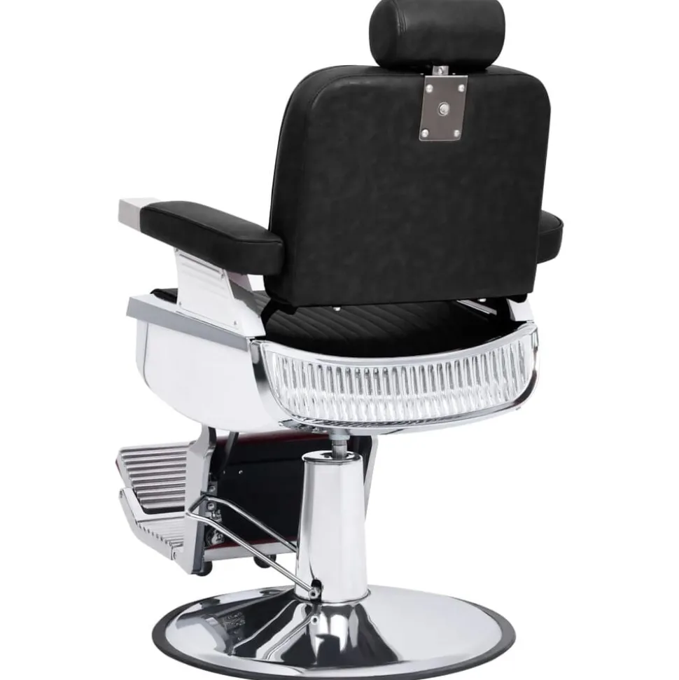vidaXL Chaise de barbier Noir 68x69x116 cm Similicuir