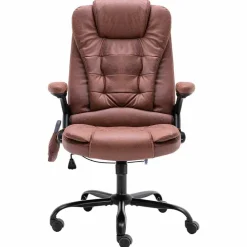 vidaXL Chaise de bureau de massage marron clair similicuir daim