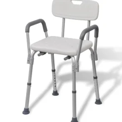 vidaXL Chaise de douche Aluminium Blanc