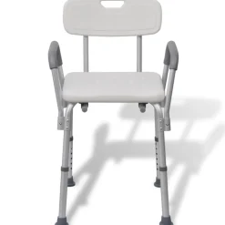 vidaXL Chaise de douche Aluminium Blanc