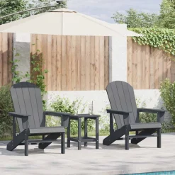 vidaXL Chaise de jardin 2 pcs Gris clair 82 x 74 x 92 cm Polyéthylène