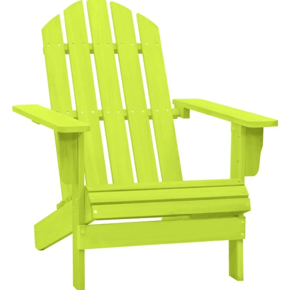 vidaXL Chaise de jardin Adirondack bois de sapin massif vert