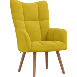 vidaXL Chaise de relaxation Jaune moutarde Velours