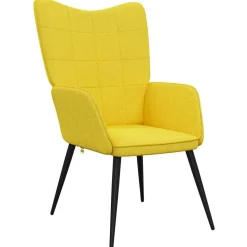 vidaXL Chaise de relaxation Jaune moutarde Tissu