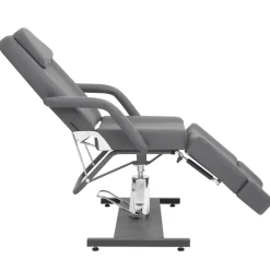 vidaXL Chaise de traitement de beauté Similicuir Gris 180x62x78 cm