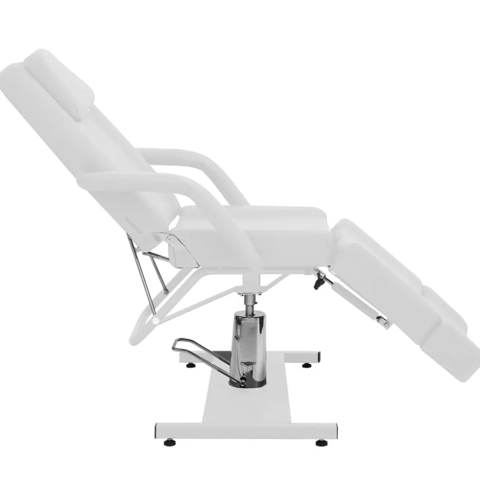 vidaXL Chaise de traitement de beauté Similicuir Blanc 180x62x78 cm