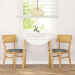 vidaXL Chaises à manger coussins 2 pcs bois massif caoutchouc