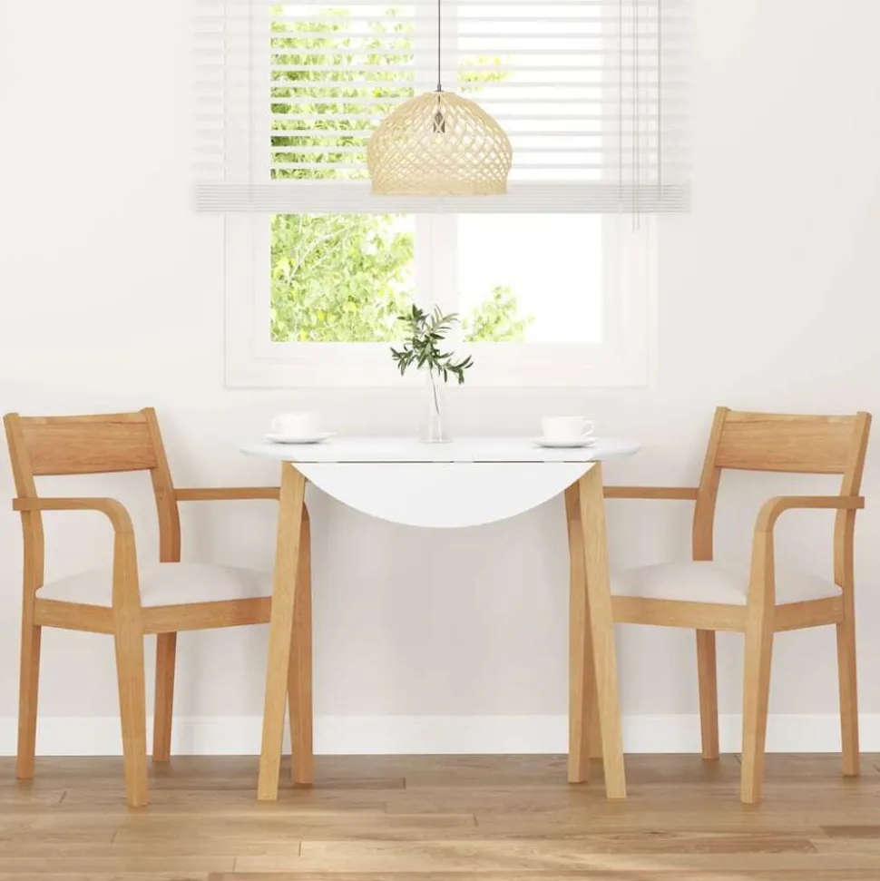 vidaXL Chaises à manger coussins 2 pcs naturel bois massif caoutchouc
